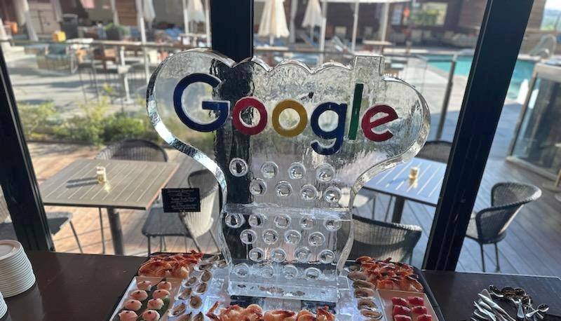 Ice sculpture for Google